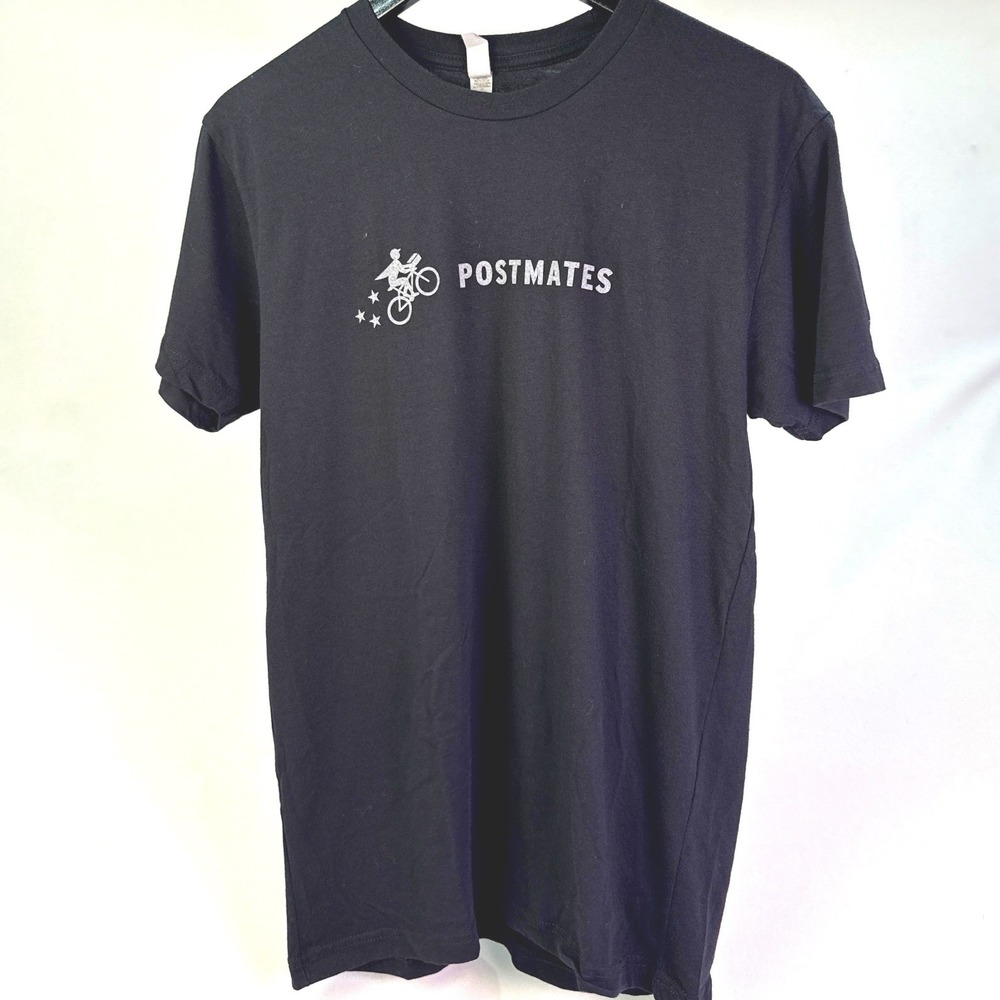 Postmates Graphic T-Shirt Mens Small Black Next Level Apparel Get Ship Done Tee